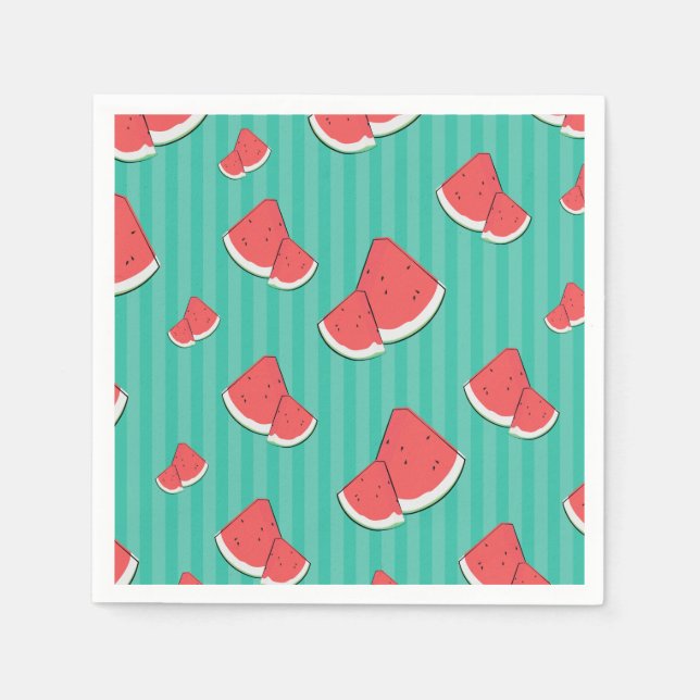 Guardanapo De Papel Ilustração de melancia (Frente)