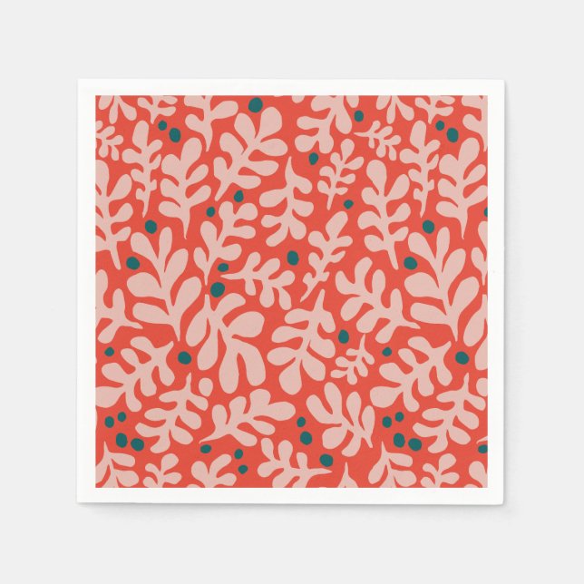 Guardanapo De Papel Ilustração de Natal Desenhada à Mão (Frente)