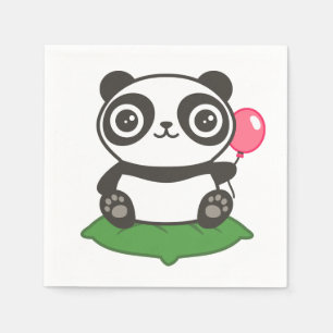 Guardanapo De Papel Ilustração de Panda Bonita