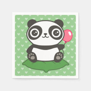 Guardanapo De Papel Ilustração de Panda Bonita