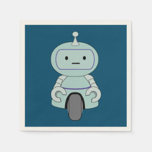Guardanapo De Papel Ilustração de Robô Retroativo