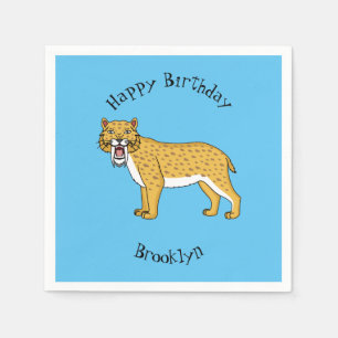 Guardanapo De Papel Ilustração de tigre com dentes de Saber