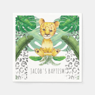 Guardanapo De Papel Ilustração do Leão Safari Baptism I Aniversári