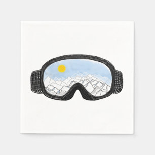 Guardanapo De Papel Ilustração do Modo Montanha Ski Goggles