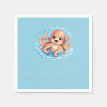 Ilustração Feliz de um Polvo Fofo Kawaii da Vida M