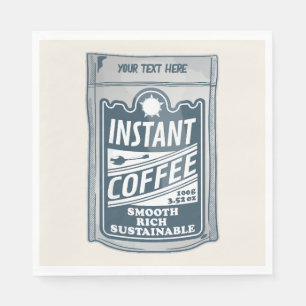 Guardanapo De Papel Ilustração instantânea de pop de arte do café