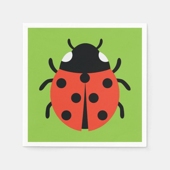 Guardanapo De Papel Ilustração Ladybug (Frente)