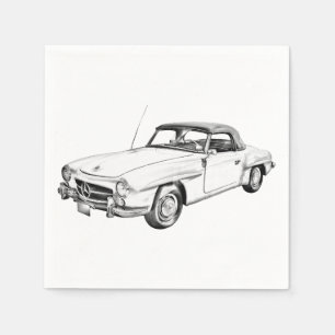 Guardanapo De Papel Ilustração Mercedes Benz 300 sl