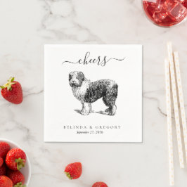 Guardanapo De Papel Ilustração personalizada de cão de estimação para