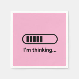 Guardanapo De Papel I'm Thinking... Loading Progress Bar Pink Minimali