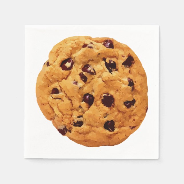 Guardanapo De Papel Imagem Chip Cookie Chocolate (Frente)