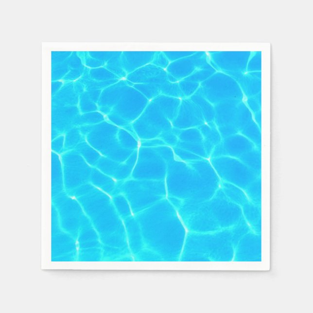 Guardanapo De Papel Imagem Clara de Água Piscina Azul (Frente)