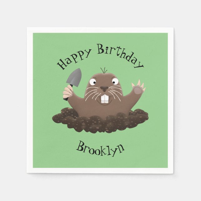 Guardanapo De Papel Imagem de desenho animado de bolso engraçado (Frente)