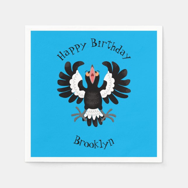 Guardanapo De Papel Imagem engraçada de desenho animado australiano (Frente)