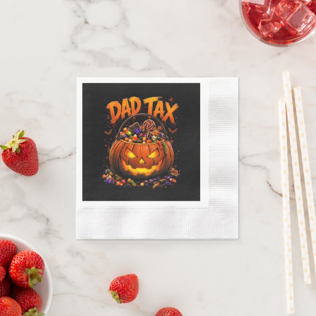 Guardanapo De Papel Imposto Pai Engraçado Halloween Abóbora (Insitu)