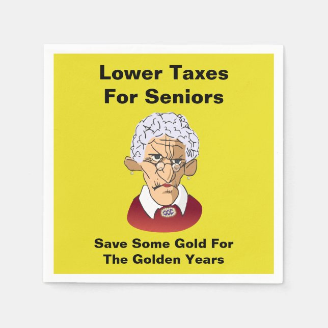 Guardanapo De Papel Impostos Mais Baixos Para Mais velho (Frente)