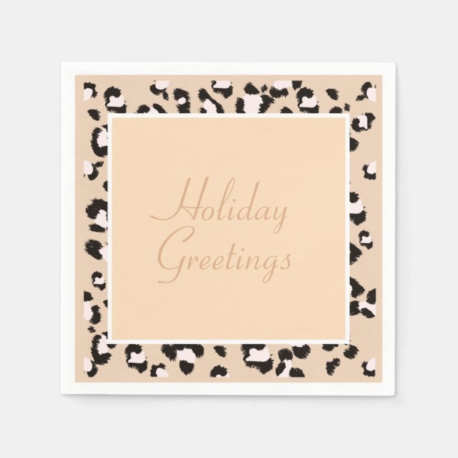 Guardanapo De Papel Impressão animal sobre o fundo leve do Pastel Kraf (Frente)