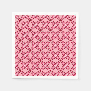 Guardanapo De Papel Impressão Atômica Moderno de Meio século - Rosa