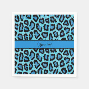 Guardanapo De Papel Impressão azul do leopardo