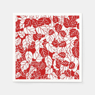 Guardanapo De Papel Impressão da folha, obscuridade - vermelho e