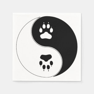 Guardanapo De Papel Impressão da pata de Yin Yang