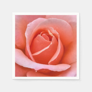 Guardanapo De Papel Impressão de Arte Botânica Rosa Romântica