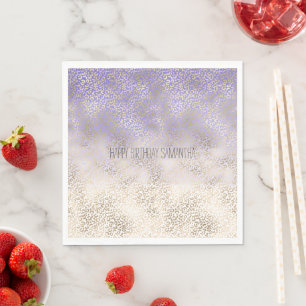 Guardanapo De Papel Impressão de Leopardo Dourado Roxo