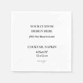 Guardanapo De Papel Impressão de Napkin personalizado de 4,75" x 4,75"