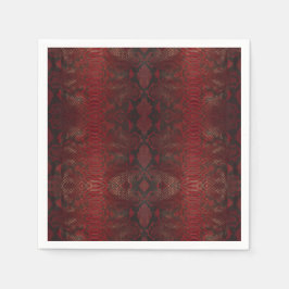 Guardanapo De Papel Impressão de Python Vermelho e Negro