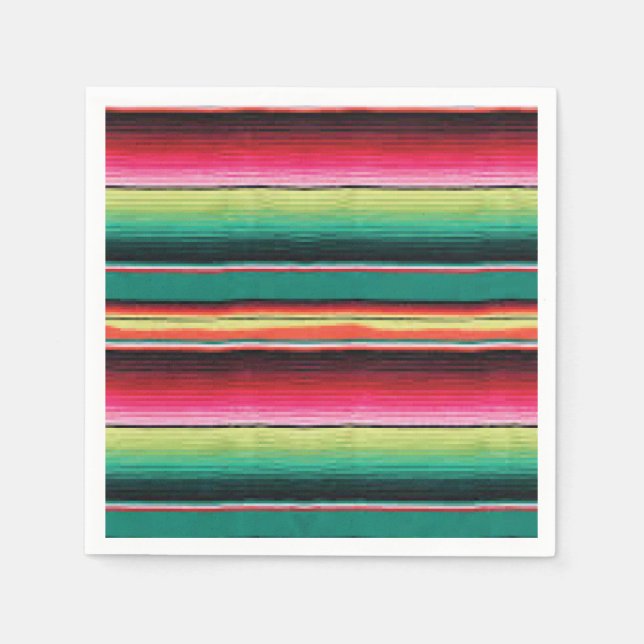 Guardanapo De Papel Impressão de serape Fiesta mexicano Napkins (Frente)