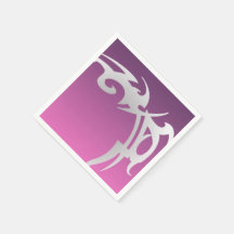 Impressão de tatuagem branca no gradiente roxo