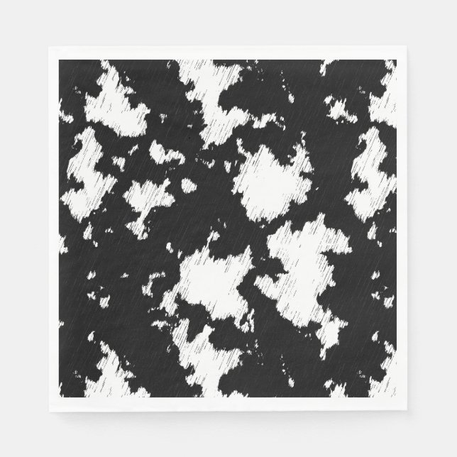 Guardanapo De Papel Impressão de Vaca Negra e Branca (Frente)