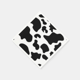 Guardanapo De Papel Impressão de Vaca Preta e Branca