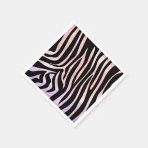 Guardanapo De Papel Impressão de Zebra Preta e Rosa