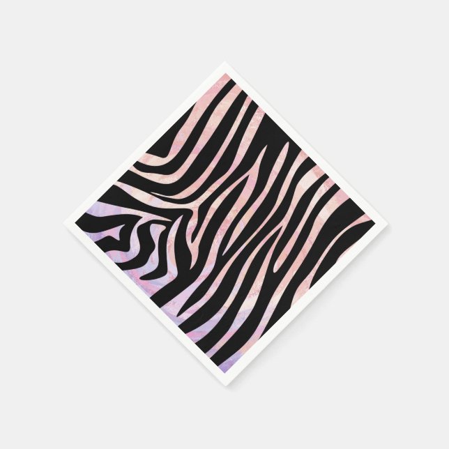 Guardanapo De Papel Impressão de Zebra Preta e Rosa (Canto)