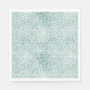 Guardanapo De Papel Impressão do Leopardo Branco da Menina