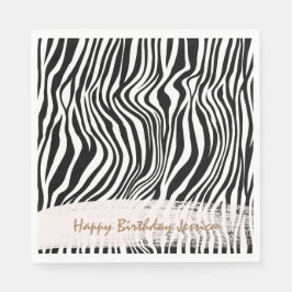 Guardanapo De Papel Impressão em Zebra Preta e Branca