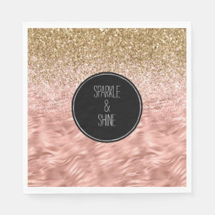 Guardanapo De Papel Impressão em Zebra Rosa Cinzenta Glitz