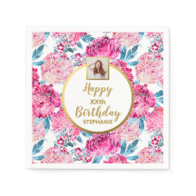 Impressão Floral Rosa, Foto, Qualquer Idade, Anive