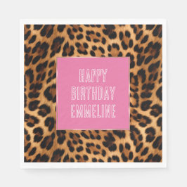 Guardanapo De Papel Impressão Leopardo Chic Brown