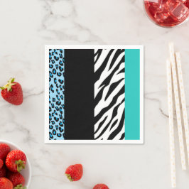 Guardanapo De Papel Impressão Leopardo, Impressão Zebra, Impressão Ani