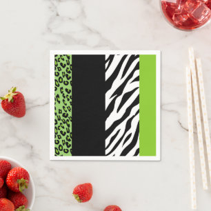 Guardanapo De Papel Impressão Leopardo, Impressão Zebra, Impressão Ani