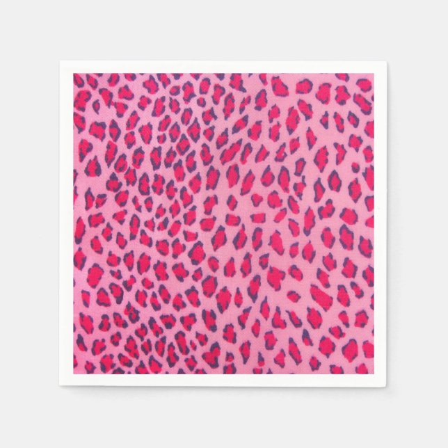 Guardanapo De Papel Impressão Leopardo Rosa (Frente)