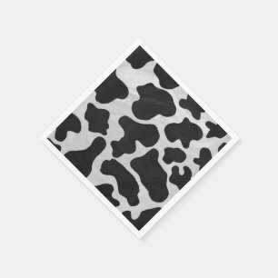 Guardanapo De Papel Impressão preto e branco da vaca