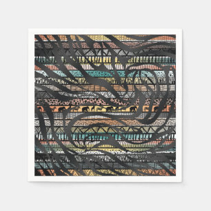 Guardanapo De Papel Impressão Tribal African Pattern Zebra