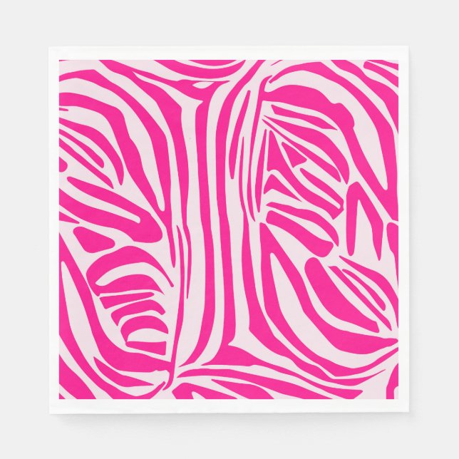 Guardanapo De Papel Impressão zebra rosa (Frente)