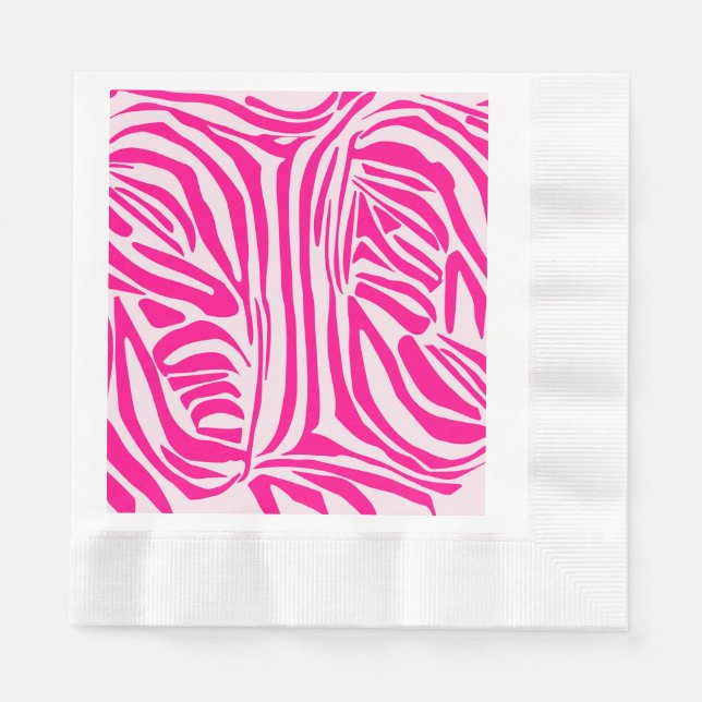 Guardanapo De Papel Impressão zebra rosa (Frente)