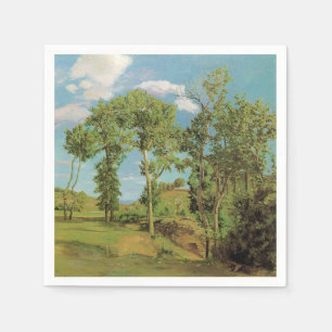 Guardanapo De Papel Impressionista Frederic Bazille da Paisagem Paysag