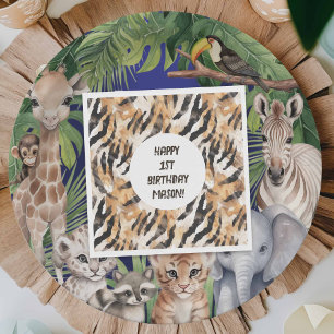 Guardanapo De Papel Impressões animais Selgle Safari Themed festa de a