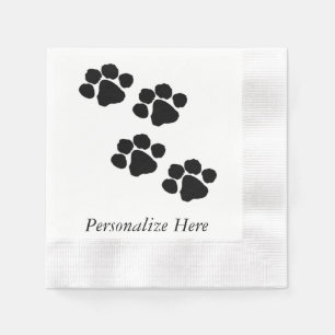 Guardanapo De Papel Impressões da pata para amantes dos animais